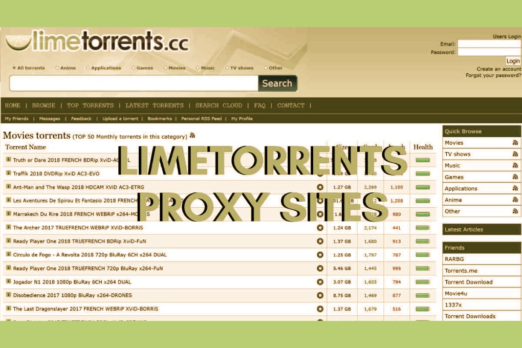 LimeTorrents Proxy